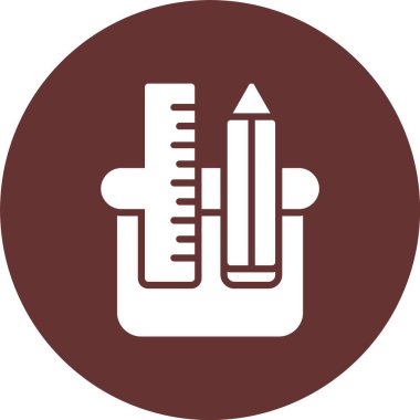 Çizim Araçları Kabartma Çemberi Simgesi