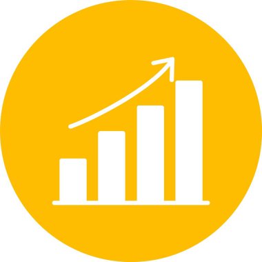 Büyüme Vektörü Kabartma Çemberi Simgesi