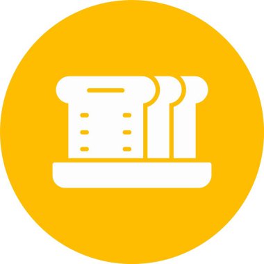 Düz Ekmek Kabartma Çemberi Simgesi