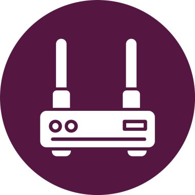 Modem Kabartma Çemberi Simgesi