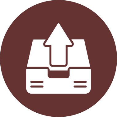 Giden Kutusu Kabartma Çemberi Simgesi