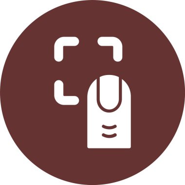 Kimlik Vektör Satırı Kabartma Çemberi Simgesine dokun