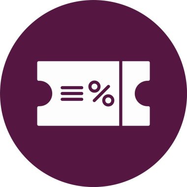 Kupon Kabartma Çemberi Simgesi