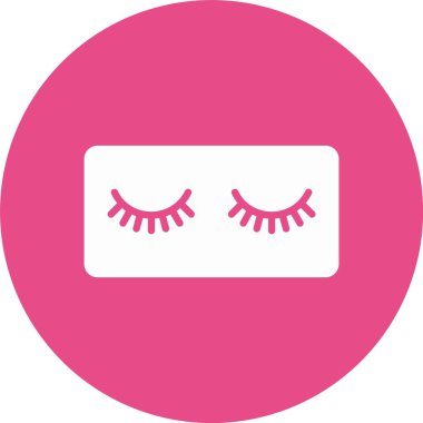 Kirpikleri Kabartma Çemberi Simgesi