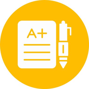 Sınav Kabartma Çemberi Simgesi