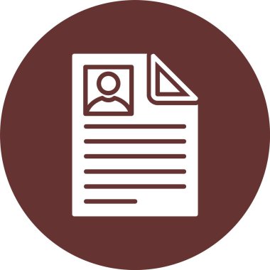 CV 'nin Vektör Kabartma Çemberi Simgesi