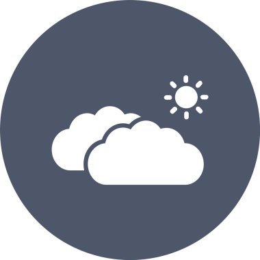 Bulut Kabartma Çemberi Simgesi