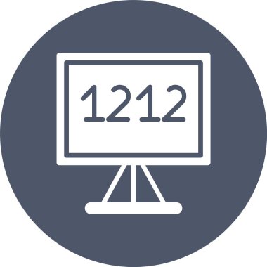 Beyaz Tahta Kabartma Çember Simgesi