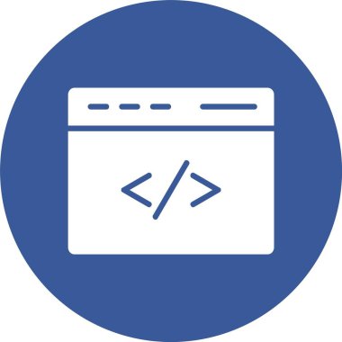 Kodlama Kabartma Çemberi Simgesi