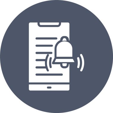 Mobil Anımsatıcı Kabartma Çemberi Simgesi