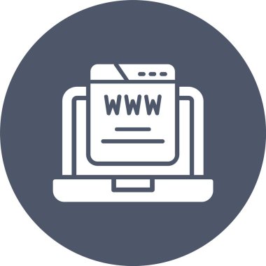 Web Sitesi Kabartma Çemberi Simgesi