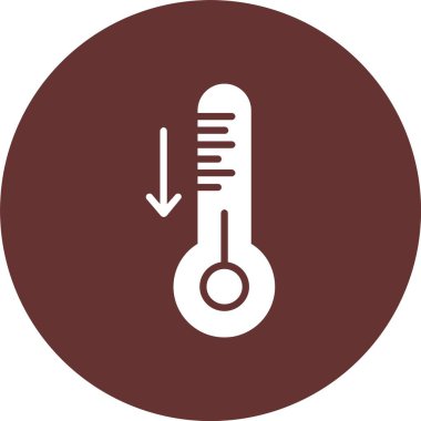 Sıcaklık Düşük Kabartma Çemberi Simgesi