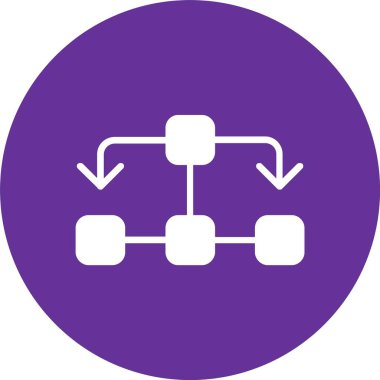 Akış Grafiği Kabartma Çemberi Simgesi