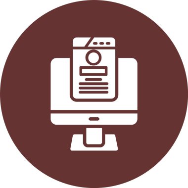 Web Tasarımı Kabartma Çemberi Simgesi