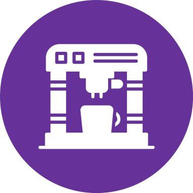 Kahve Yapıcı Kabartma Çemberi Simgesi