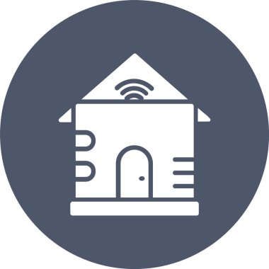 Akıllı Ev Kabartma Çemberi Simgesi