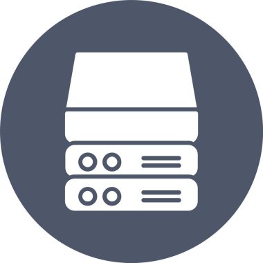 Sunucular Kabartma Çemberi Simgesi