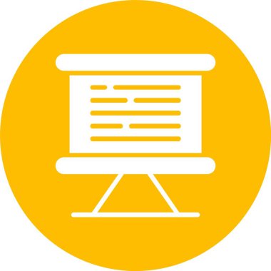 Beyaz Tahta Kabartma Çember Simgesi