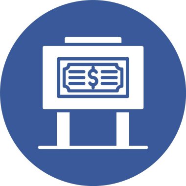 Beyaz Tahta Kabartma Çemberi Simgesi