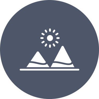 Dağ Kabartma Çemberi Simgesi