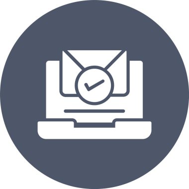 E- posta Kabartma Çemberi Simgesi