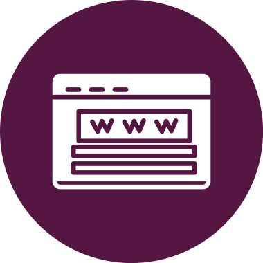 Web Sitesi Kabartma Çemberi Simgesi