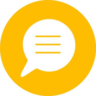 Konuşma Baloncuğu Kabartma Çemberi Simgesi