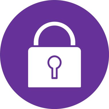 Asma Kilit Kabartma Çemberi Simgesi