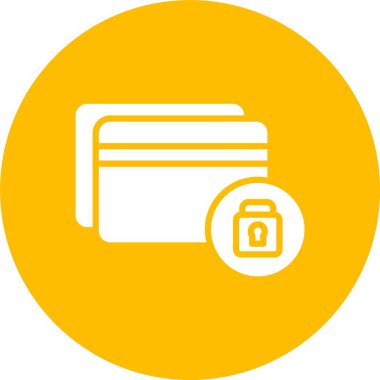 Kilitli Kart Kabartma Çemberi Simgesi