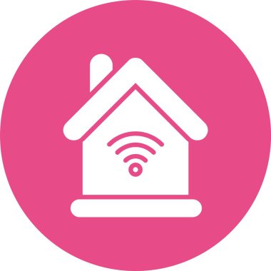 Akıllı Ev Kabartma Çemberi Simgesi