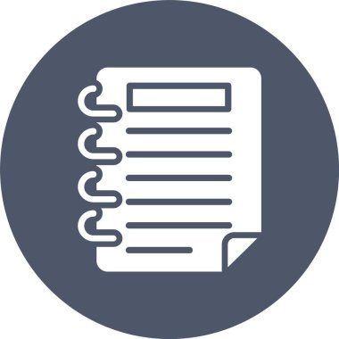 Not Defteri Kabartma Çemberi Simgesi