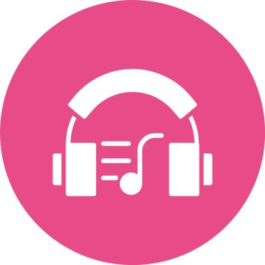 Müzik Kabartma Çemberi Simgesi