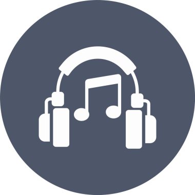 Müzik Kabartma Çemberi Simgesi