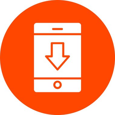 Aşağı Ok Kabartma Çemberi Simgesi