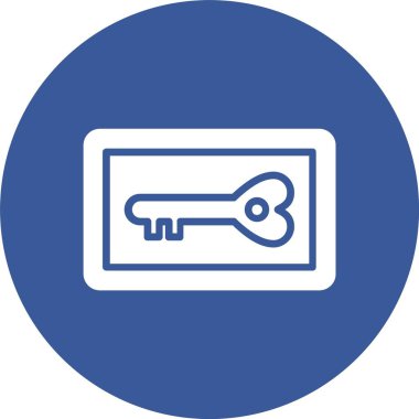 Anahtar Kart Kabartma Çemberi Simgesi