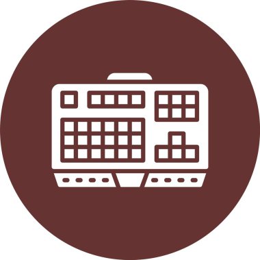 Oyun Klavyesi Kabartma Çemberi Simgesi