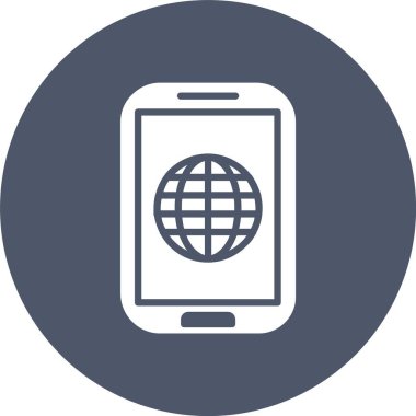 Mobil İnternet Kabartma Çemberi Simgesi