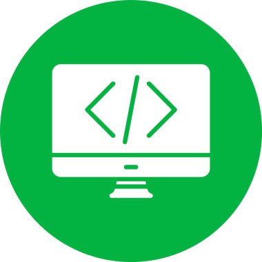 Kodlama Kabartma Çemberi Simgesi