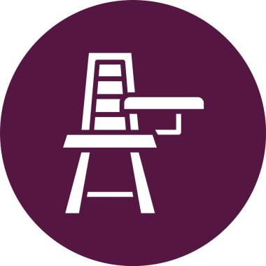 Masa Sandalyesi Kabartma Çemberi Simgesi