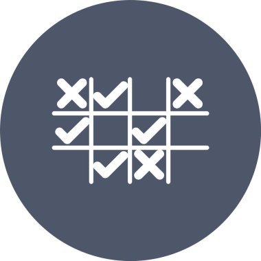 Tic Tac Toe Kabartma Çemberi Simgesi