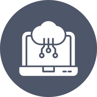 Sayısallaştırma Vektör Satırı Kabartma Çemberi Simgesi