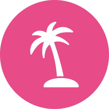 Palmiye Ağacı Kabartma Çemberi Simgesi