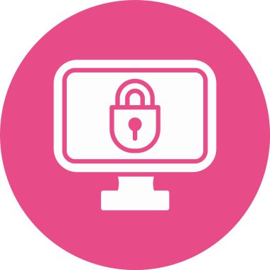 Çevrimiçi Güvenlik Kabartma Çemberi Simgesi