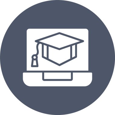 Çevrimiçi Öğrenme Kabartma Çemberi Simgesi