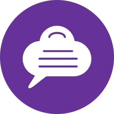 Konuşma Baloncuğu Kabartma Çemberi Simgesi