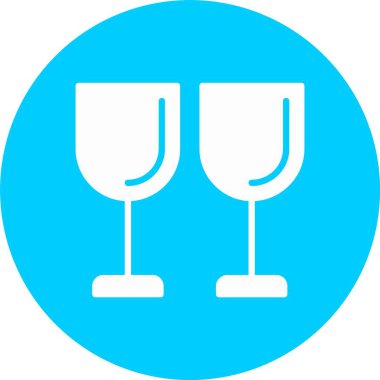 Şarap Camı Kabartma Çemberi Simgesi