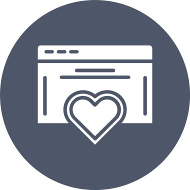 Kalp Kabartma Çemberi Simgesi