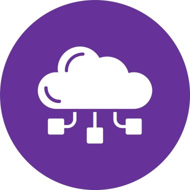 Bulut Hesaplama Kabartma Çemberi Simgesi