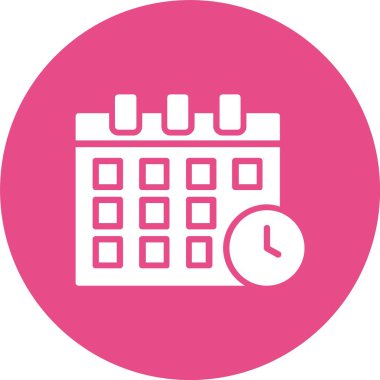 Takvim Kabartma Çemberi Simgesi