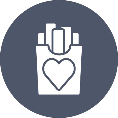 Fast Food Kabartma Çemberi Simgesi